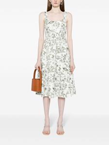 Marchesa Rosa Elowen jurk met print - Wit