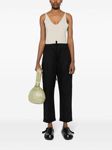 Thom Krom Cropped broek met verlaagd kruis - Zwart