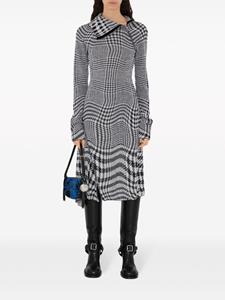 Burberry Warped jurk met pied-de-poule print - Zwart