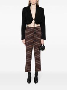 Prada Pre-Owned Cropped broek met diamantprint - Veelkleurig