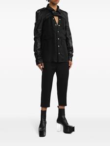 Rick Owens cropped-leg wool trousers - Zwart