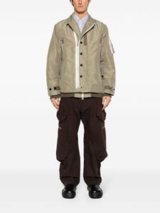 Sacai Jas met enkele rij knopen - Groen