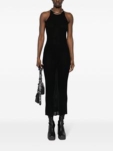 Rick Owens ribbed sleeveless dress - Zwart