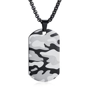 Mendes Camouflage Dogtag kettinghanger inclusief ketting