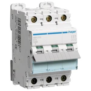 Hager NBN316 NBN316 Leitungsschutzschalter 3polig 16A 400V