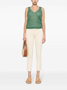 Patrizia Pepe logo-plaque cigarette trousers - Beige