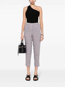 Peserico Linnen cropped broek - Bruin