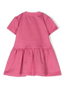 Moschino Kids Jurk met jacquard - Roze
