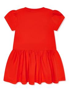 Moschino Kids logo-print cotton dress - Rood