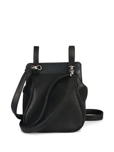 Yohji Yamamoto 2 Way Medicine leren messenger tas - Zwart
