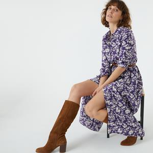 LA REDOUTE COLLECTIONS Lange, wijd uitlopende hemdjurk, bloemenprint