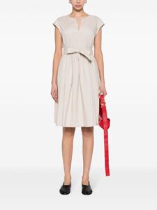 Woolrich Katoenen popeline jurk met ruches - Beige