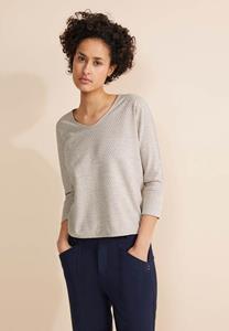 STREET ONE Langarmshirt, mit Wabenmuster