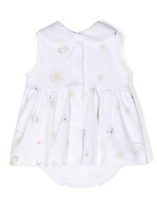 Monnalisa Jurk met bloemenprint - Wit