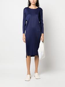 Pleats Please Issey Miyake Geplooide jurk - Blauw