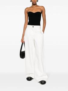 Jil Sander Broek met wijde pijpen - Wit