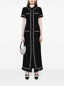 Giuseppe Di Morabito braid-trim tweed dress - Zwart