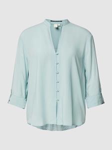 QS Longbluse, mit durchgehender Knopfleiste und V-Ausschnitt