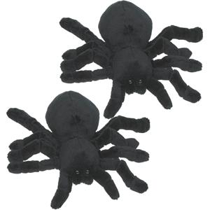 Cornelissen Set van 2x stuks pluche knuffel dieren Tarantula spin van 20 cm -