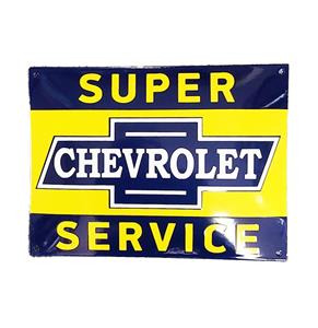 Fiftiesstore Chevrolet Super Service Emaille Bord - 40 x 30cm