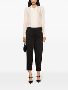 TOM FORD tapered cropped trousers - Zwart