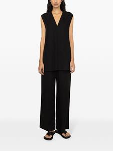TOTEME Tally high waist broek met wijde pijpen - Zwart