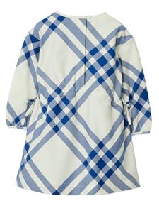 Burberry Kids Geruite jurk - Wit