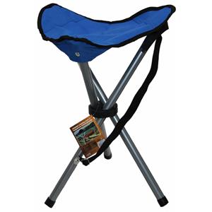Blauwe opvouwbare lichtgewicht campingkruk/visserskruk 31 x 50 cm -