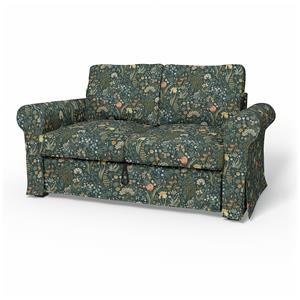 Bemz IKEA - Hoes voor 2-zitsslaapbank Backabro, Blomsterhav Dark,  X Boråstapeter Collection