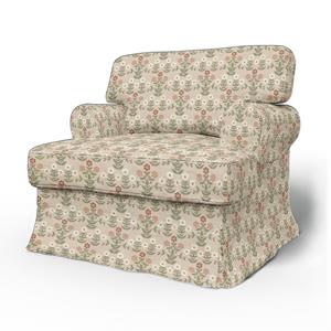 Bemz IKEA - Hoes voor fauteuil Ekeskog, Sippor Pink /White,  X Boråstapeter Collection