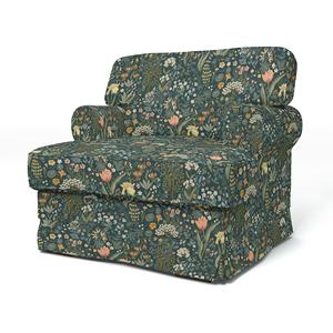 Bemz IKEA - Hoes voor fauteuil Ekeskog, Blomsterhav Dark,  X Boråstapeter Collection