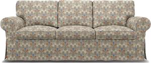 Bemz IKEA - Hoes voor 3-zitsbank Ektorp, Sippor Blue/Orange,  X Boråstapeter Collection