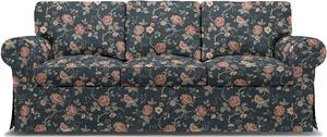 Bemz IKEA - Hoes voor 3-zitsbank Ektorp, Rosenträd Dark,  X Boråstapeter Collection