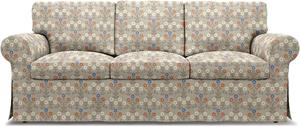 Bemz IKEA - Hoes voor 3-zitsbank Ektorp, Sippor Blue/Orange,  X Boråstapeter Collection