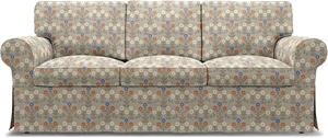 Bemz IKEA - Hoes voor 3-zitsbank Ektorp, Sippor Blue/Orange,  X Boråstapeter Collection