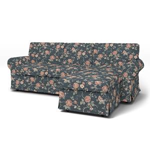 Bemz IKEA - Hoes voor 3-zitsbank Ektorp met chaise longue, Rosenträd Dark,  X Boråstapeter Collection