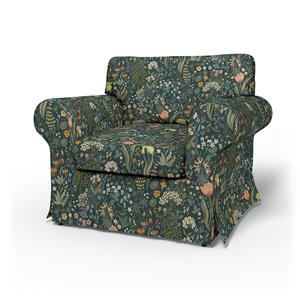 Bemz IKEA - Hoes voor fauteuil Ektorp, Blomsterhav Dark,  X Boråstapeter Collection