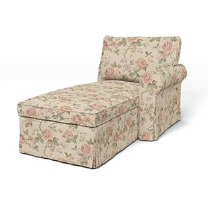 Bemz IKEA - Hoes voor chaise longue Ektorp met armleuning rechts, Rosenträd Light,  X Boråstapeter Collection