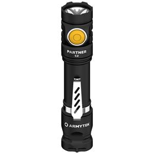 ArmyTek Partner C2 Magnet USB White LED Taschenlampe mit Gürtelclip, mit Holster akkubetrieben 1100