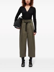 3.1 Phillip Lim Cropped broek met wijde pijpen - Groen