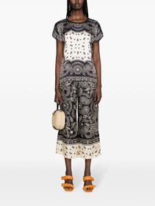 LIU JO paisley-print cropped trousers - Zwart