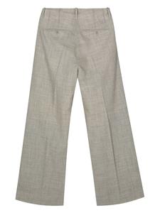 Plan C mélange-effect straight trousers - Grijs