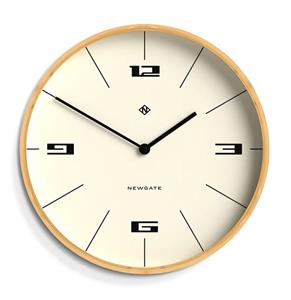 Fiftiesstore Newgate Mauritius Wandklok in Bamboe - Lines