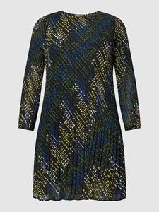 Samoon PLUS SIZE jurk met all-over motief, model 'VIBRANT CONTRAST'
