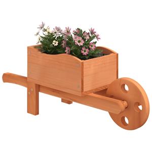 vidaXL Plantenbakken kruiwagen 2 st 47x15x19 cm massief vurenhout