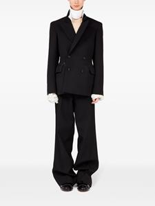 Maison Margiela Satijnen broek met wijde pijpen - Zwart