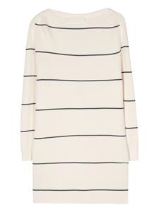 Victoria Beckham Gestreepte jurk - Beige