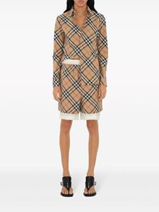 Burberry Geruit overhemd - Beige