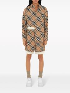 Burberry Geruit overhemd - Bruin