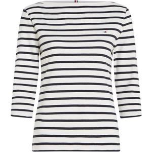 Tommy Hilfiger Curve T-Shirt "CRV NEW CODY SLIM BOAT-NK 3/4SLV", mit Logostickerei